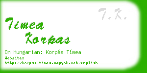 timea korpas business card